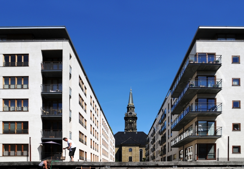 Loevens Gaard og Christianskirken.jpg - Løvens Gaard og Christianskirken